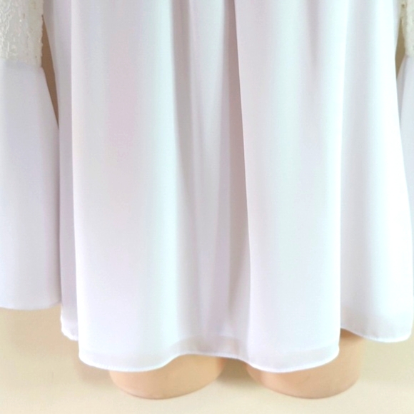 Lilly Pulitzer Amenna Flounce Sleeve Top in White 2 - Picture 9 of 16